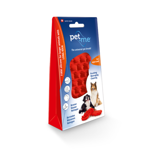 Pet+Me Universal Pet Brush Red - Large Dog