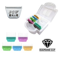 Diamond Cut Wide Skip-Tooth Comb Attachment Set of 5 with #30 Wide