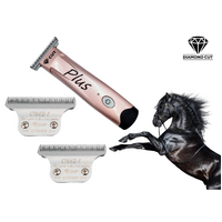 Diamond Cut Plus Cordless Clipper - 2 x Steed T-Blades - 2 Battery