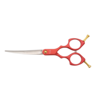 TCS Asian Fusion Curved 6" Scissors / Shears - Red