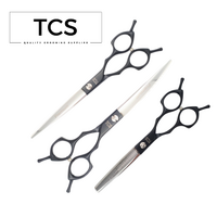 TCS Black 3 Piece Set of Scissors