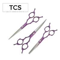 TCS Purple 3 Piece Set of Scissors