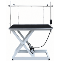 Professional Electric Pet Grooming Table with Hand Control - Black