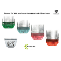 Diamond Cut Wide Attachment Comb Value Pack - 22mm-38mm