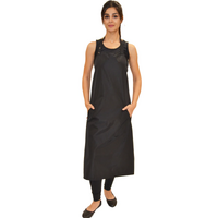 Ladybird Long Black Waterproof Pet Groomers Apron
