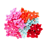 TCS Dog Rosette Hair Bows with pearl centre - 30pcs