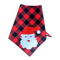 TCS Christmas Red Plaid Bandana - Medium