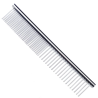 TCS - Stainless Steel Pet Grooming Comb - 19cm - Silver