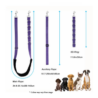 Adjustable Nylon Grooming Loop and Belly Strap Set - Purple