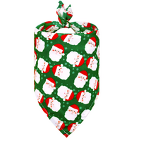 TCS Christmas Pet Bandana - Small - Green Santa