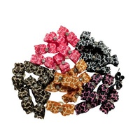 TCS Deluxe Leopard Print Dog Hair Bows - 30pcs