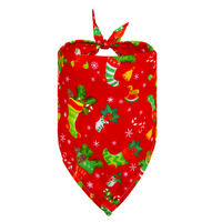 TCS Christmas Pet Bandana - Medium - Red Christmas Stocking