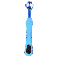 TCS- Triple Head Pet Toothbrush - Blue