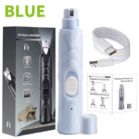 TCS Pet Nail Grinder - Rechargable - Blue