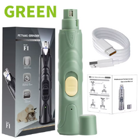 TCS Pet Nail Grinder - Rechargable - Green