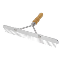 TCS Wooden Pet Grooming Comb Rake for Deshedding