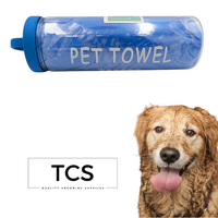 TCS Pet Towel Ultra-Absorbent Chamois - Blue