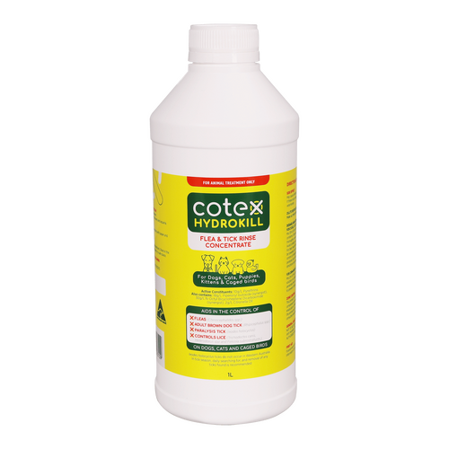 COTEX HYDROKILL FLEA & TICK RINSE CONCENTRATE 1 litre