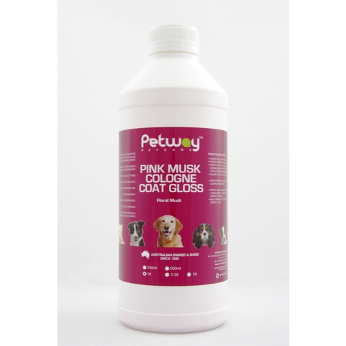 PETWAY PETCARE PINK MUSK COLOGNE COAT GLOSS - 1 LITRE