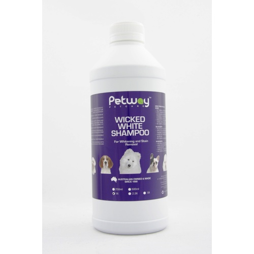 PETWAY PETCARE Wicked White Whitening & Stain Removal Shampoo 1 litre