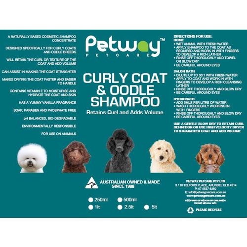 PETWAY PETCARE Curly Coat and Oodle Shampoo 250ml