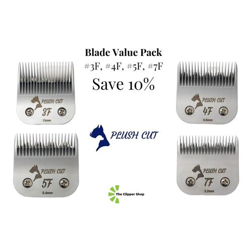 Plush Cut Blade Value Pack Includes #3F, #4F, #5F and #7F