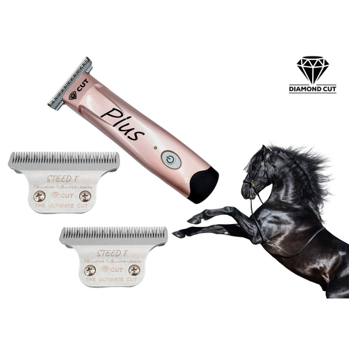 Diamond Cut Plus Cordless Clipper - 2 x Steed T-Blades - 2 Battery