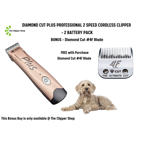 Diamond Cut Plus Cordless Clipper with FREE DC #4F Blade