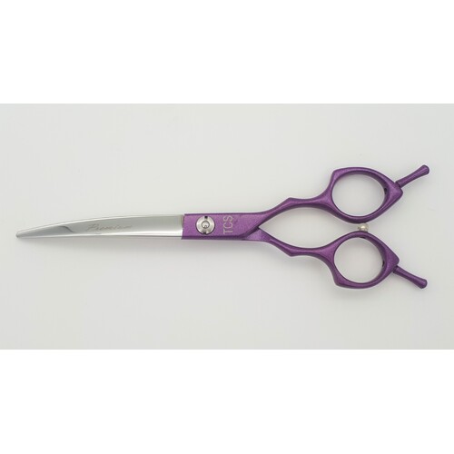 TCS 7" Curved Pet Scissors - Purple