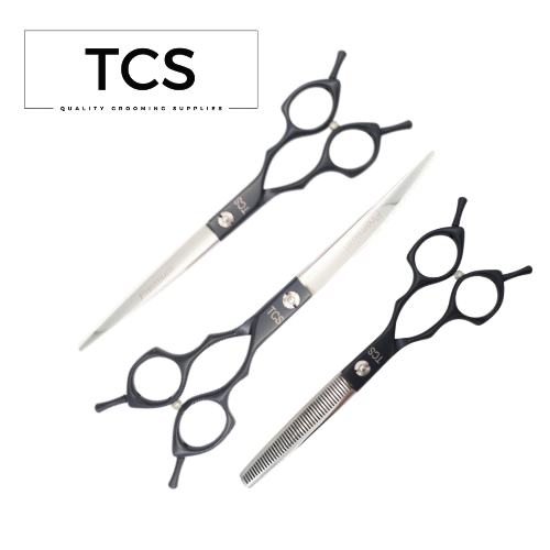 TCS Black 3 Piece Set of Scissors