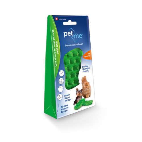 Pet+Me Universal Pet Brush Green - Small Dogs & Cats