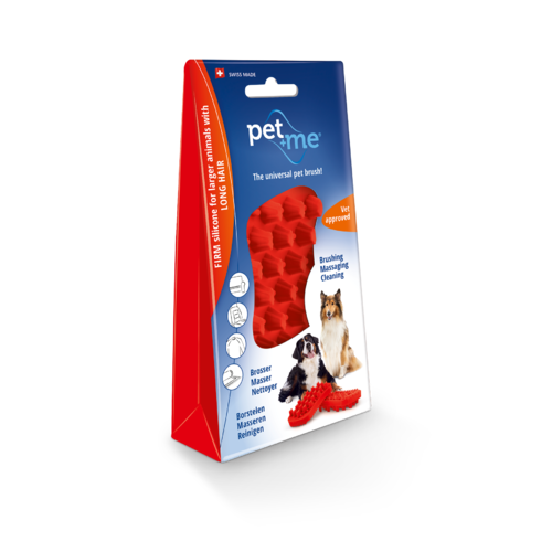 Pet+Me Universal Pet Brush Red - Large Dog
