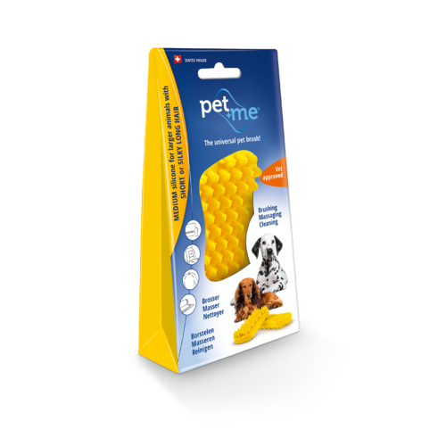 Pet+Me Universal Pet Brush Yellow - Large Dog