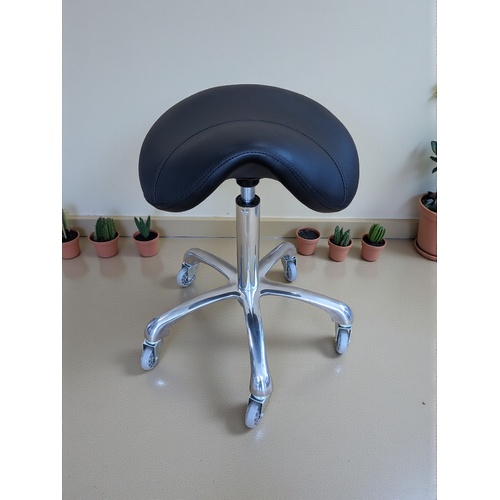 TCS Saddle Style Rolling Salon Stool