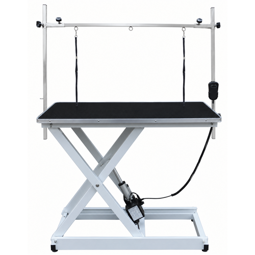 Professional Electric Pet Grooming Table with Hand Control - Black