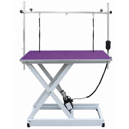 Professional Electric Pet Grooming Table with Hand Control - Purple
