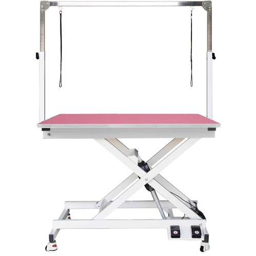 Professional Electric Pet Grooming Table with Foot Control - Pink - NEW Style