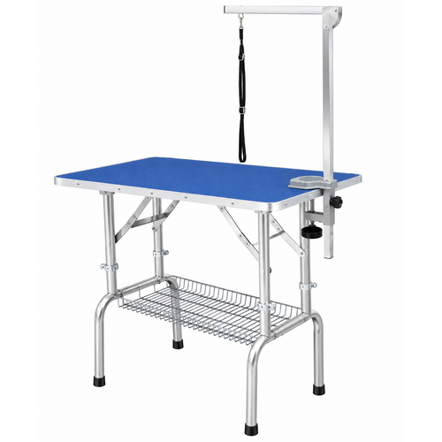 The Clipper Shop Pet Grooming Height Adjustable Table - Medium - Blue
