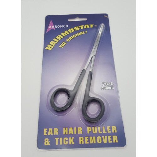 Aaronco Hairmostat (Ear Hair Puller & Tick Remover) Curved - 5.5 inch
