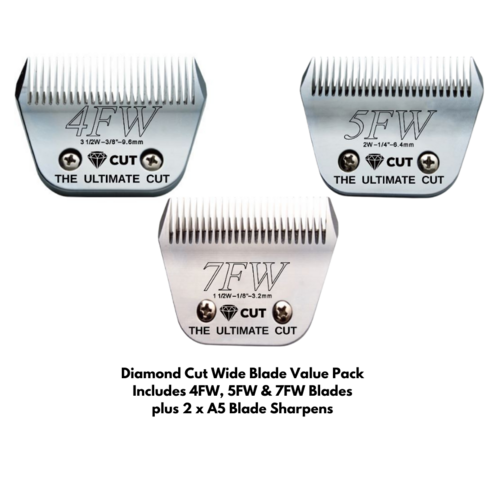 Diamond Cut Wide Blade Value Pack - #4FW, #5FW and #7FW