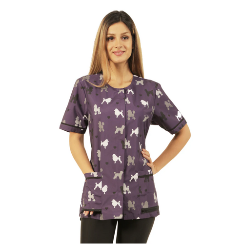 Ladybird Purple Poodle Waterproof Jacket Mesh Back