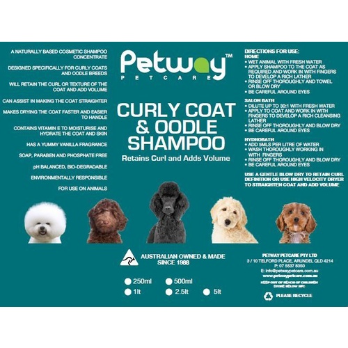 PETWAY PETCARE Curly Coat and Oodle Shampoo