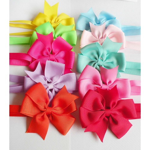 TCS Colourful Round Dog Neck Bowknot - 25 pcs