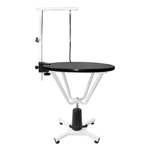 Hydraulic Round Rotating Pet Grooming Table with Grooming Arm
