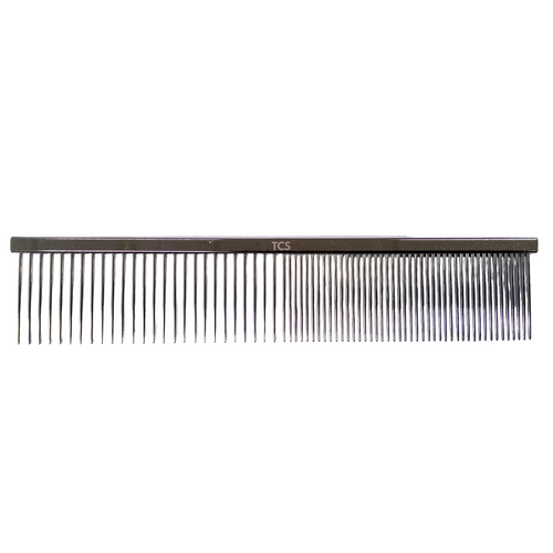 TCS 19cm Stainless Steel Electroplated Pet Grooming Comb 50/50 