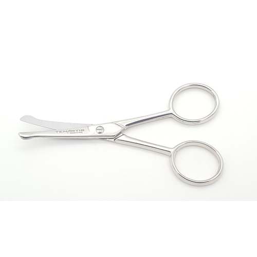 Tenartis Pet Grooming Face and Paw Ball Tip Scissor 4" Curved
