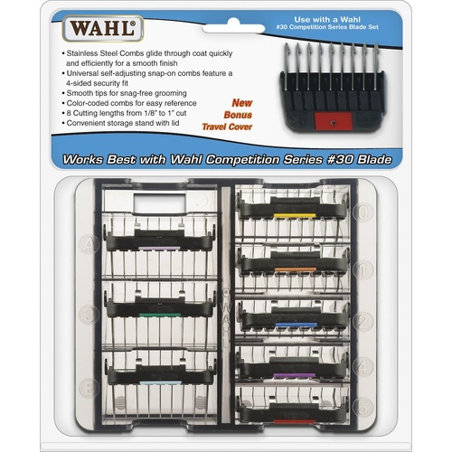 Wahl Stainless Steel Clipper Attachment Combs Set of 8
